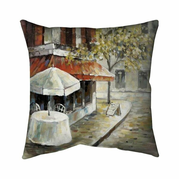 Fondo 26 x 26 in. Deserted & Sunny Street-Double Sided Print Indoor Pillow FO2794594